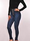 Sexy Stretch-Jeans mit hoher Taille und schmaler Passform HS939