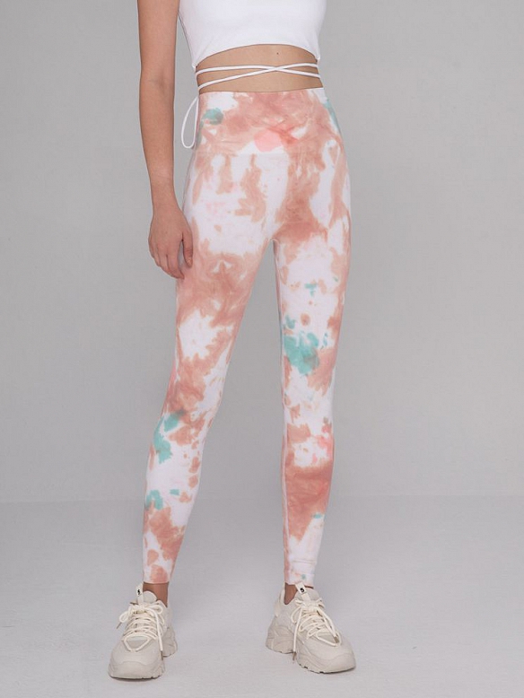 Nahtlose Sport Krawatte Farbstoff hohe Taille Yoga tragen HS778