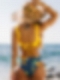 Gelber Bikini Außenhandel Badeanzug für Frauen YT030