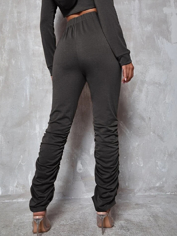 Damen Jogginghose mit Band vorn und Rüsche HS565