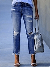 Zerfetzte Raw Saum Jeans HS927