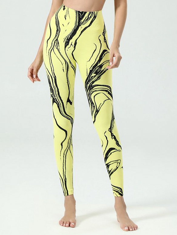 Frauen hohe Taille atmungsaktiv Stretch Push-up sportliche Leggings HS665