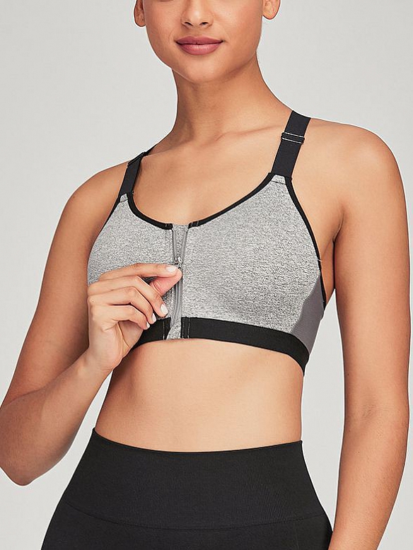 Damen Sport BH Stark Halt mit Reißverschluss FT217
