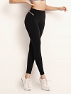 Damen Sport Leggins mit Tasche Höhe Taille Yogahose HS015