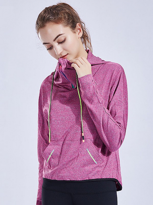 Damen Sporttop Sport Kapuzenshirt FT066