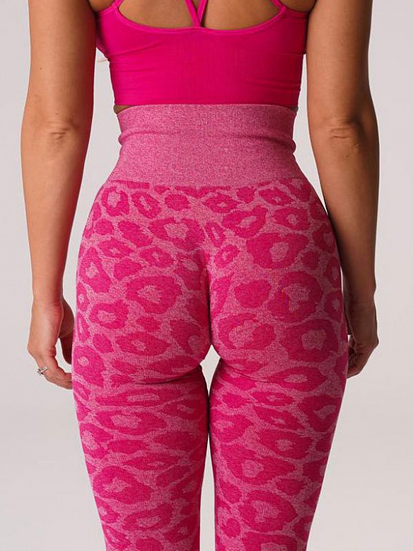 Snowflake Leopard Print Spotted Peach Butt Skinny Lift Trousers HS824