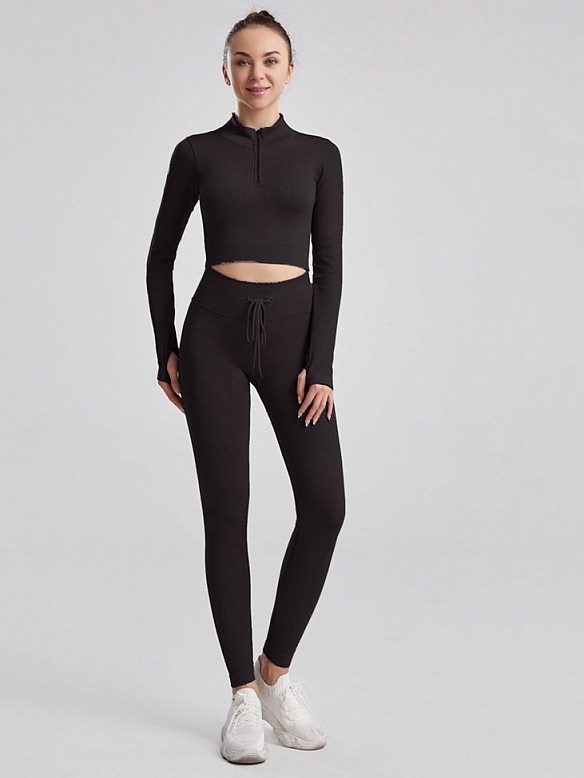Neue Yoga-Kleidung mit Kordelzug für Herbst und Winter  ST218