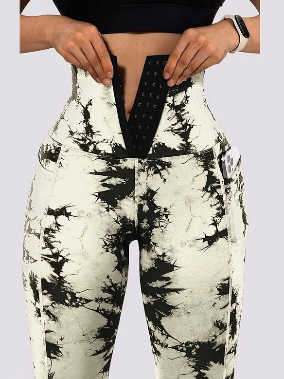 Sport-Patchwork-Taschenhose in Batik-Optik HS926