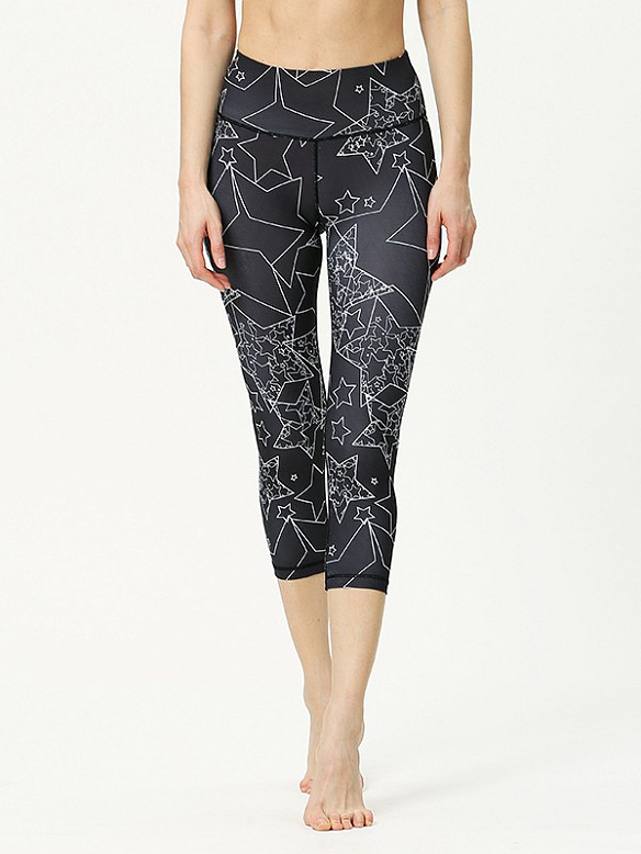 Damen 3/4-Sportleggings Yogahose Training Laufhose HS058