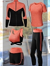 Yoga Kleidung Anzug 5er-Set Trainingsanzug Laufbekleidung Gym Fitness Kleidung ST098