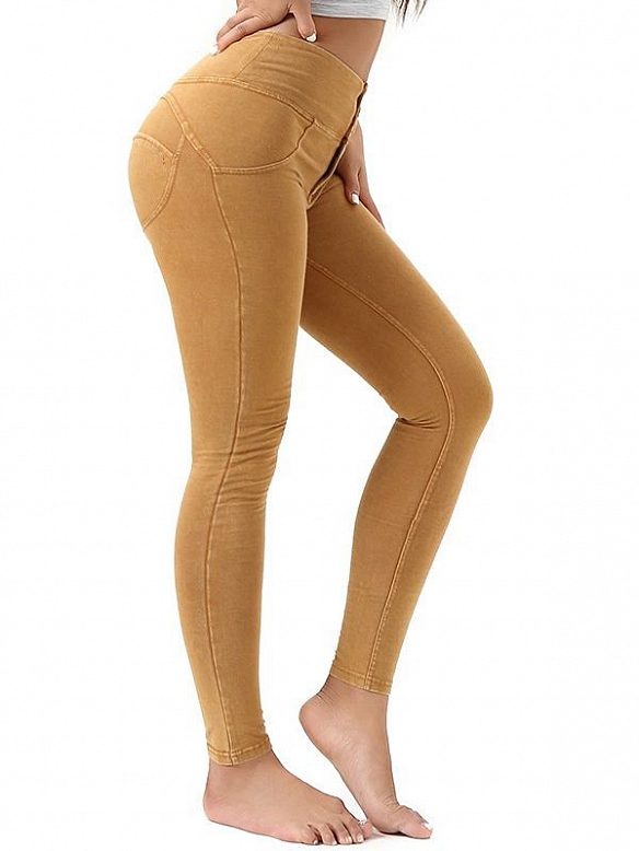 Damen Denim Jersey Sport-Leggings HS435