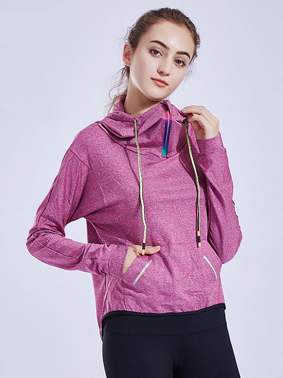 Damen Sporttop Sport Kapuzenshirt FT066