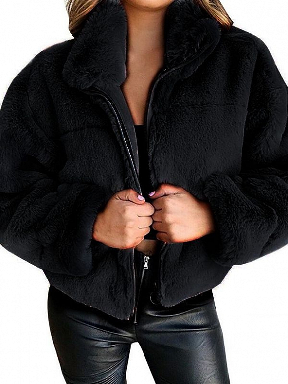 Herbst/Winter Kaninchenpelz Kunstpelz Plüsch warmer Mantel　FT241