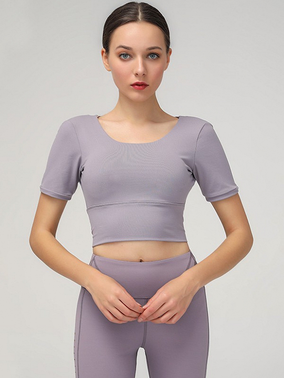 Sport Crop Top Yoga T-Shirts FT005
