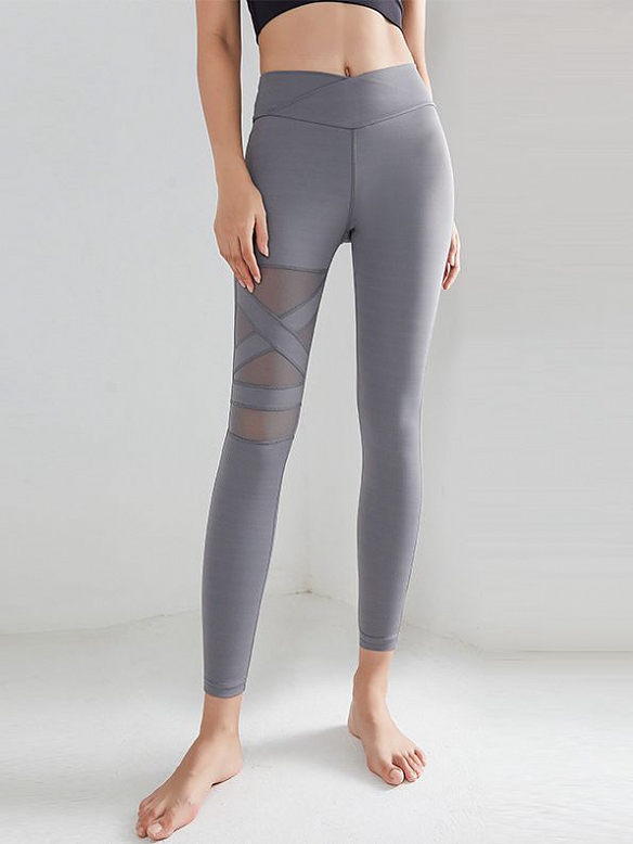 Sexy hoch dehnbare nackte Netz-Yogahose HS689
