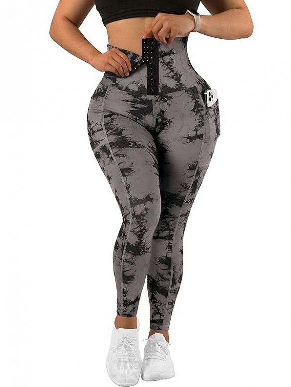 Sport-Patchwork-Taschenhose in Batik-Optik HS926