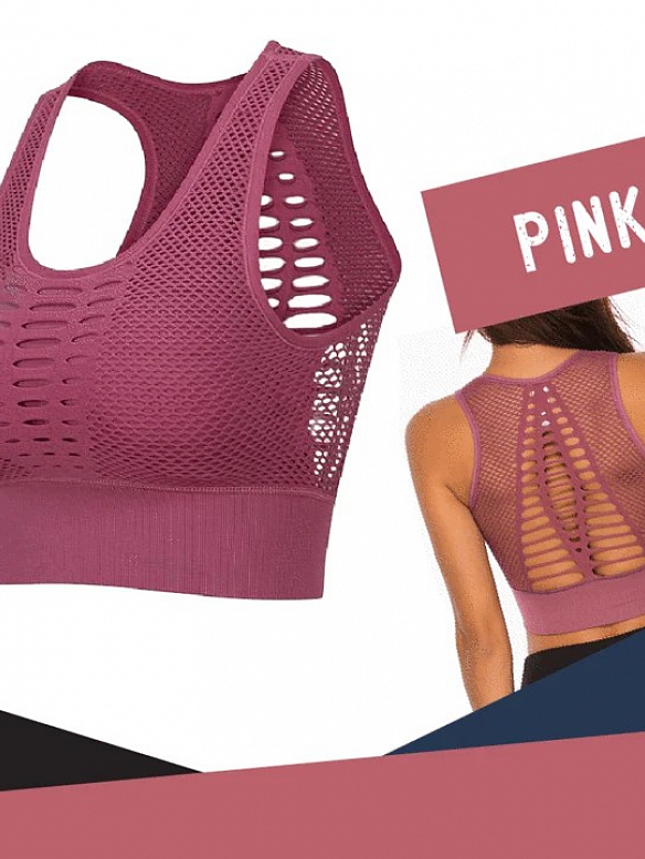 Damen Starker Halt Mesh Sport-BH FT110