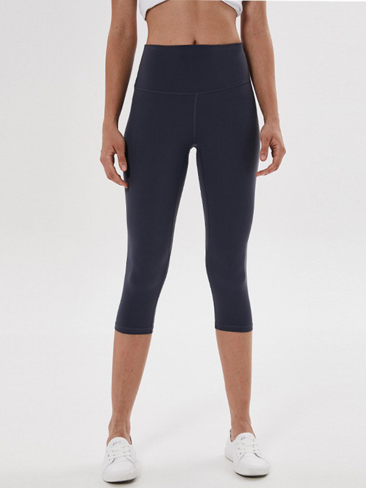 Damen Sportleggings 3/4 Mit Jeansoptik - High Waist & Blickdicht