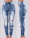 Dehnbare skinny Bettlerjeans für Frauen HS915