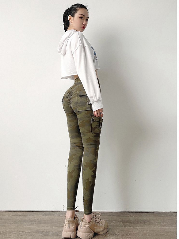 Pfirsich Workout Hose Skinny Hip Lift Jogginghose Laufen Yoga Turnhose HS688