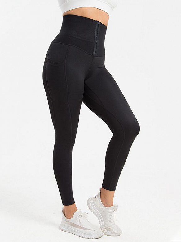 Damen Bauchweg Leggings mit Taschen HS496