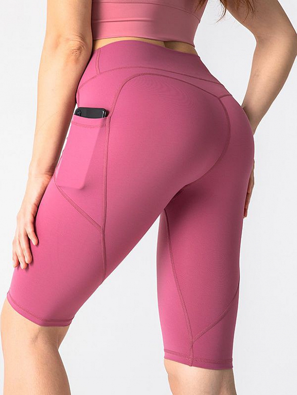 Damen Kurze Leggings mit Taschen HS308