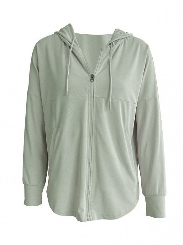 Damen Sport Kapuzenshirt mit Reißverschluss FT210