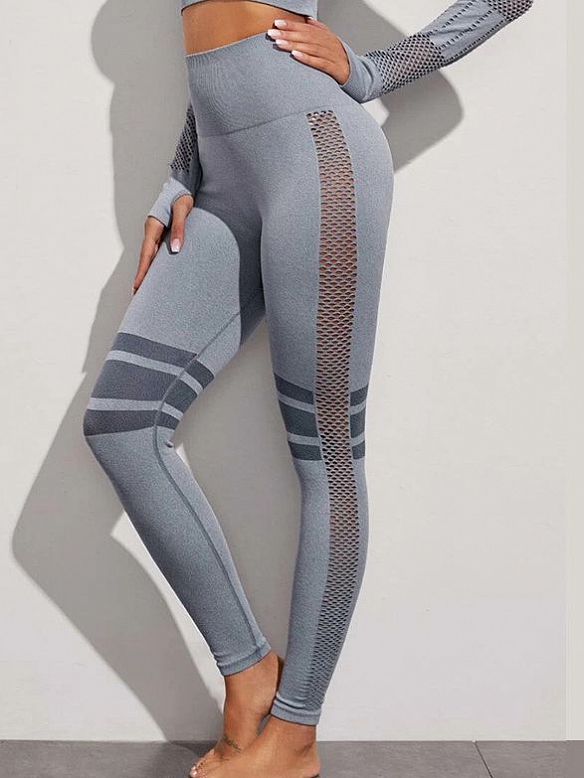 Hochtaillierte, dehnbare Workout-Leggings HS714