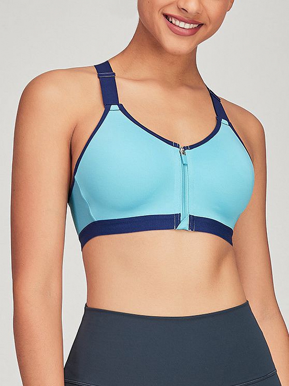Damen Sport BH Stark Halt mit Reißverschluss FT217