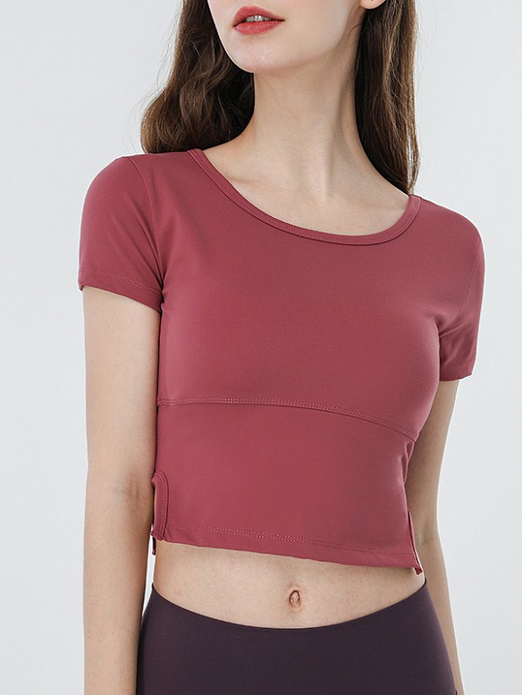 Damen Crop Top Yoga T-Shirt FT010