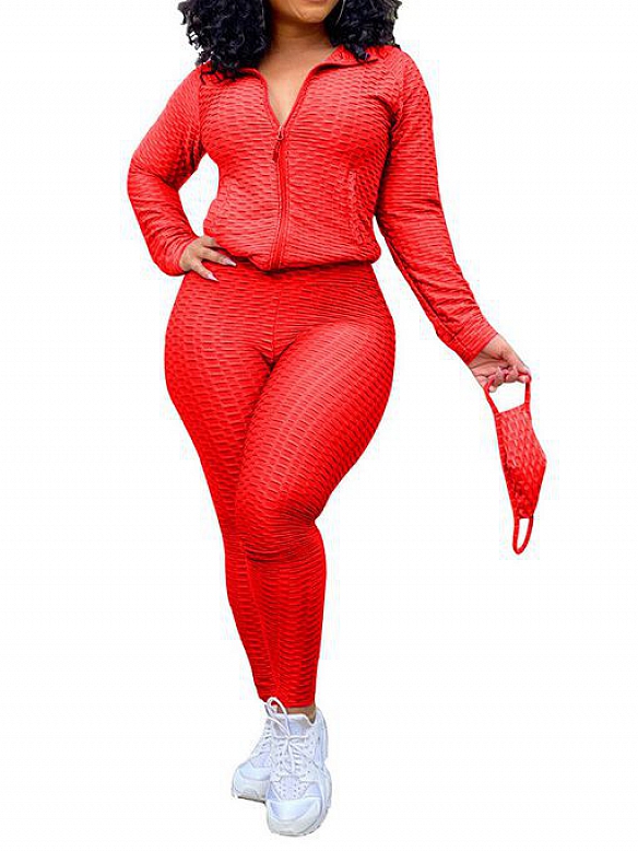 Damen 3er-Set Activewear Set mit Mundschutz  ST155