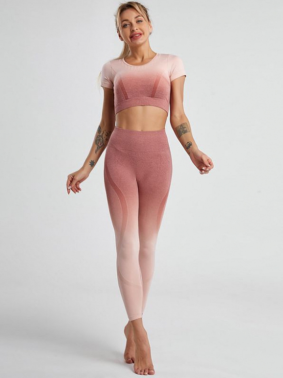 Schönheit zurück hohe Taille Hip Lift gedruckt Yoga-Kleidung für Frauen   ST238