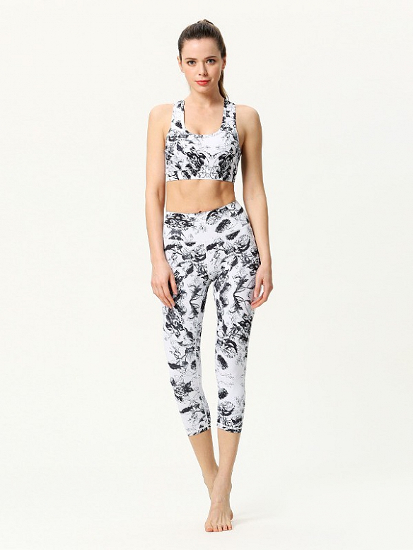 Damen Gedrucktes Yoga-Set Running-Set ST081