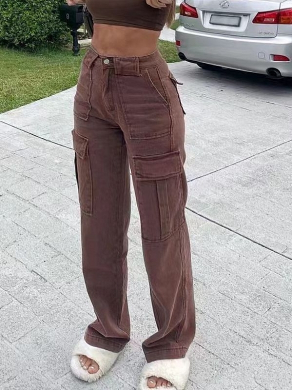 Locker sitzende Freizeithose aus Denim HS952