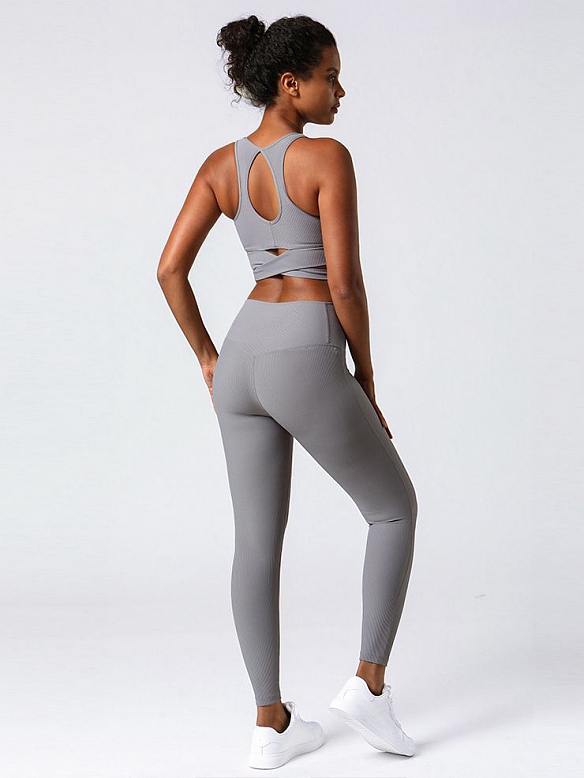 T-Line Free Sports Leggings Seitentaschen Pfirsich Hintern Workout Hosen HS760