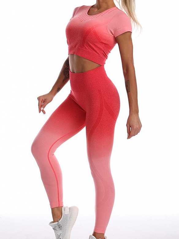 Mesh Sport schnell trocken kurze Ärmel Gymnastik tragen ST297