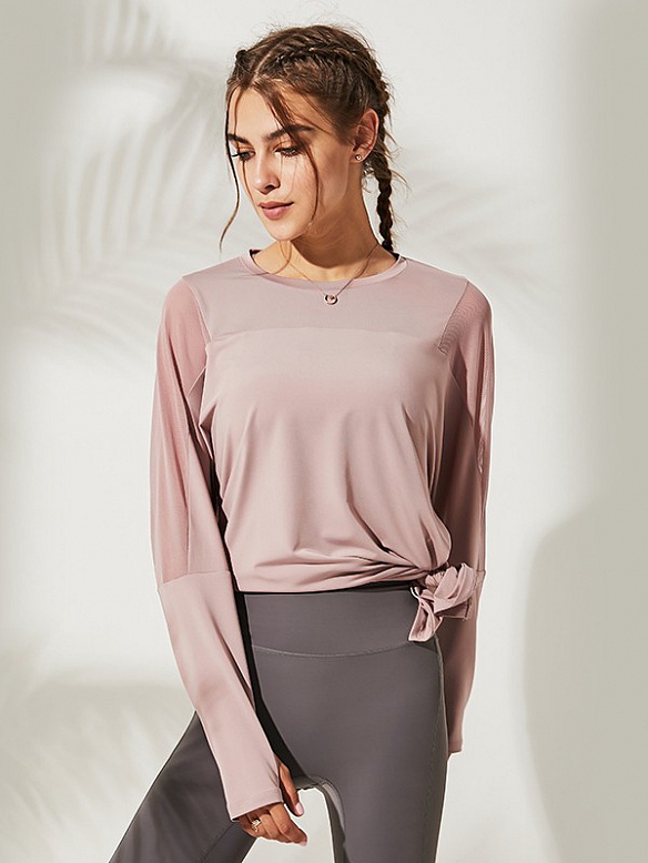 Damen Langärmliges Sport Shirt mit Mesh FT086