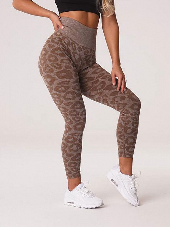 Snowflake Leopard Print Spotted Peach Butt Skinny Lift Trousers HS824