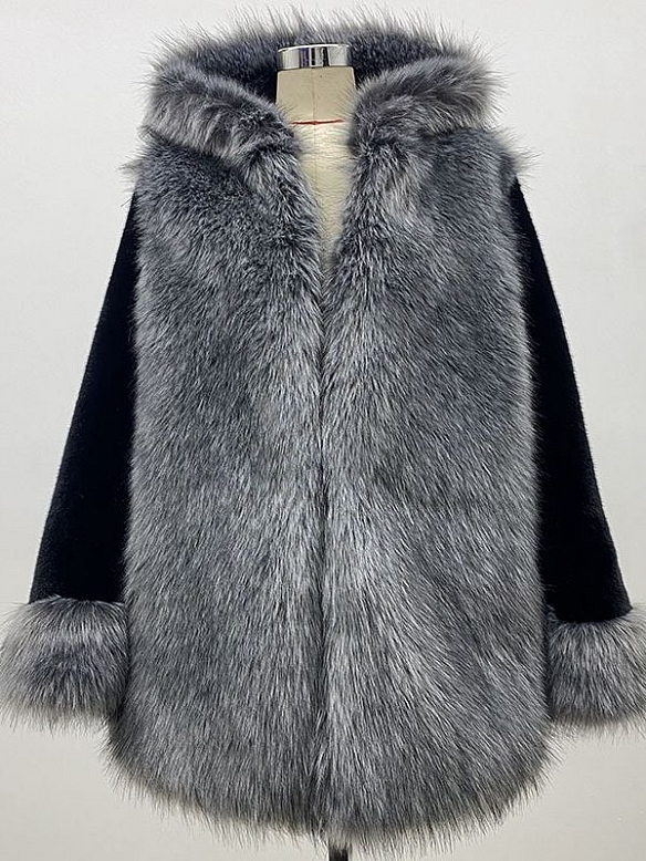 Damen koreanische Version von warmen und schlanken Pelzmantel FT284