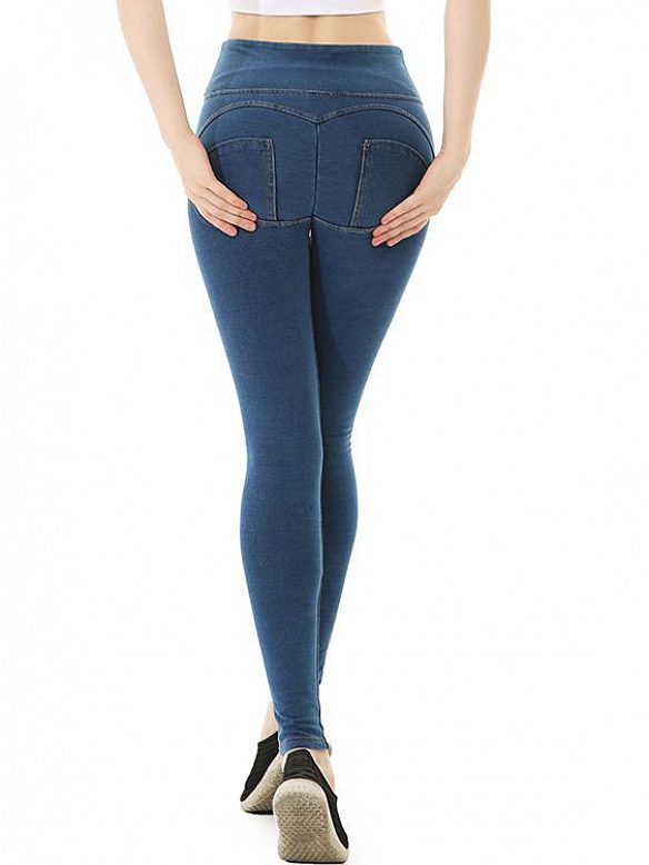 Damen Denim Jersey Sport-Leggings HS435