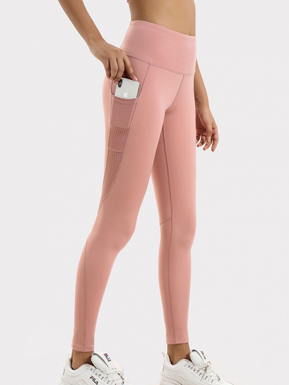 Damen Sport Laggings Sporthose mit Tasche HS366