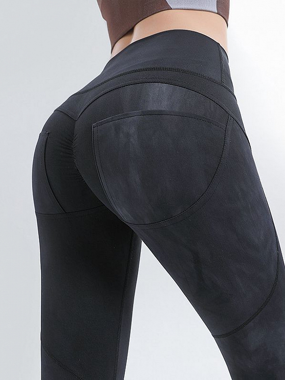 Damen Gemusterte Push UP Leggings Sporthose HS408