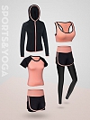 YOGA KLEIDUNG ANZUG 5ER-SET TRAININGSANZUG LAUFBEKLEIDUNG GYM FITNESS KLEIDUNG  ST096 