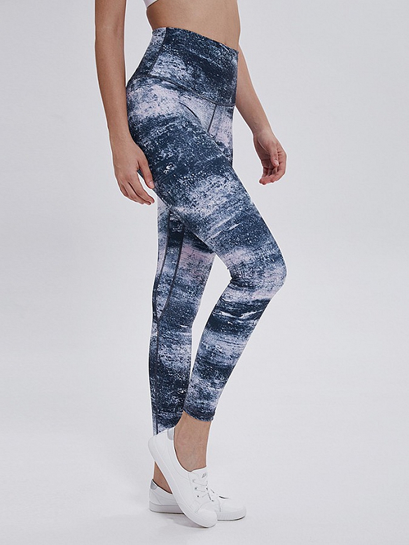 Gemusterte Yogahose Atmungsaktive Leggings HS177