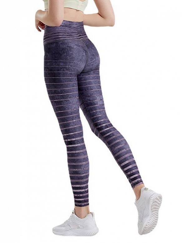 Sports trousers high stretch printed yoga pants HS869