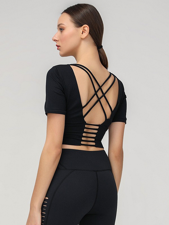 Sport Crop Top Yoga T-Shirts FT005