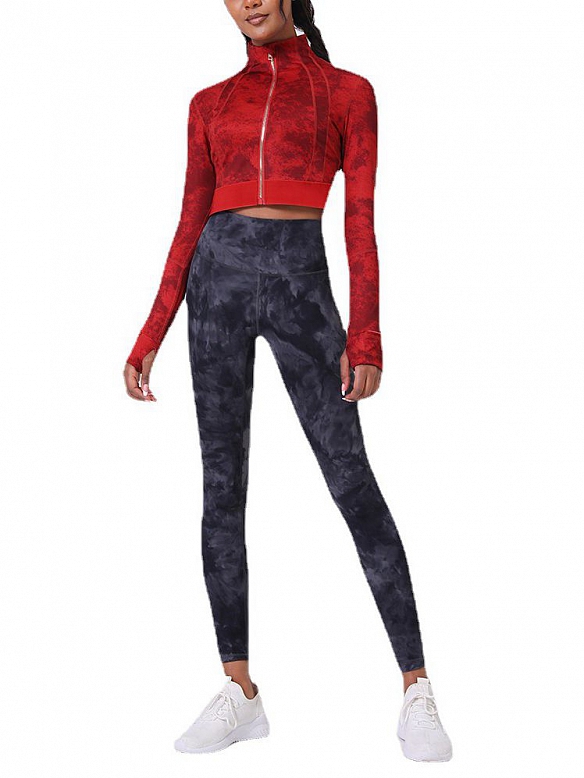 Tie-Dye Skinny Hip Lift Yoga Kleid ST244