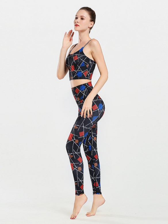Gemustertes Yoga-Set Sportanzug ST031