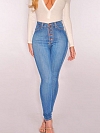 Sexy Stretch-Jeans mit hoher Taille und schmaler Passform HS939