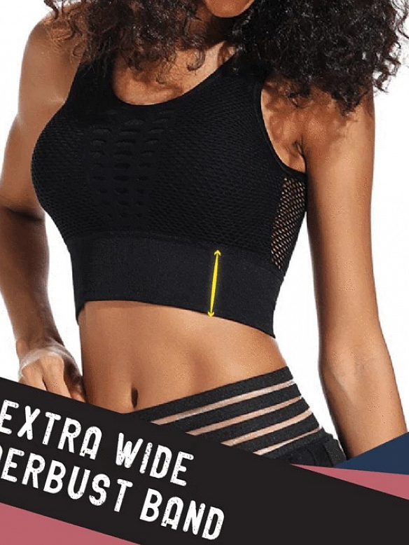 Damen Starker Halt Mesh Sport-BH FT110